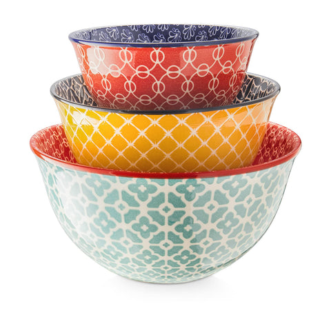 Dowan tazones cerámicos coloridos para mezclar con estilo en la cocina.