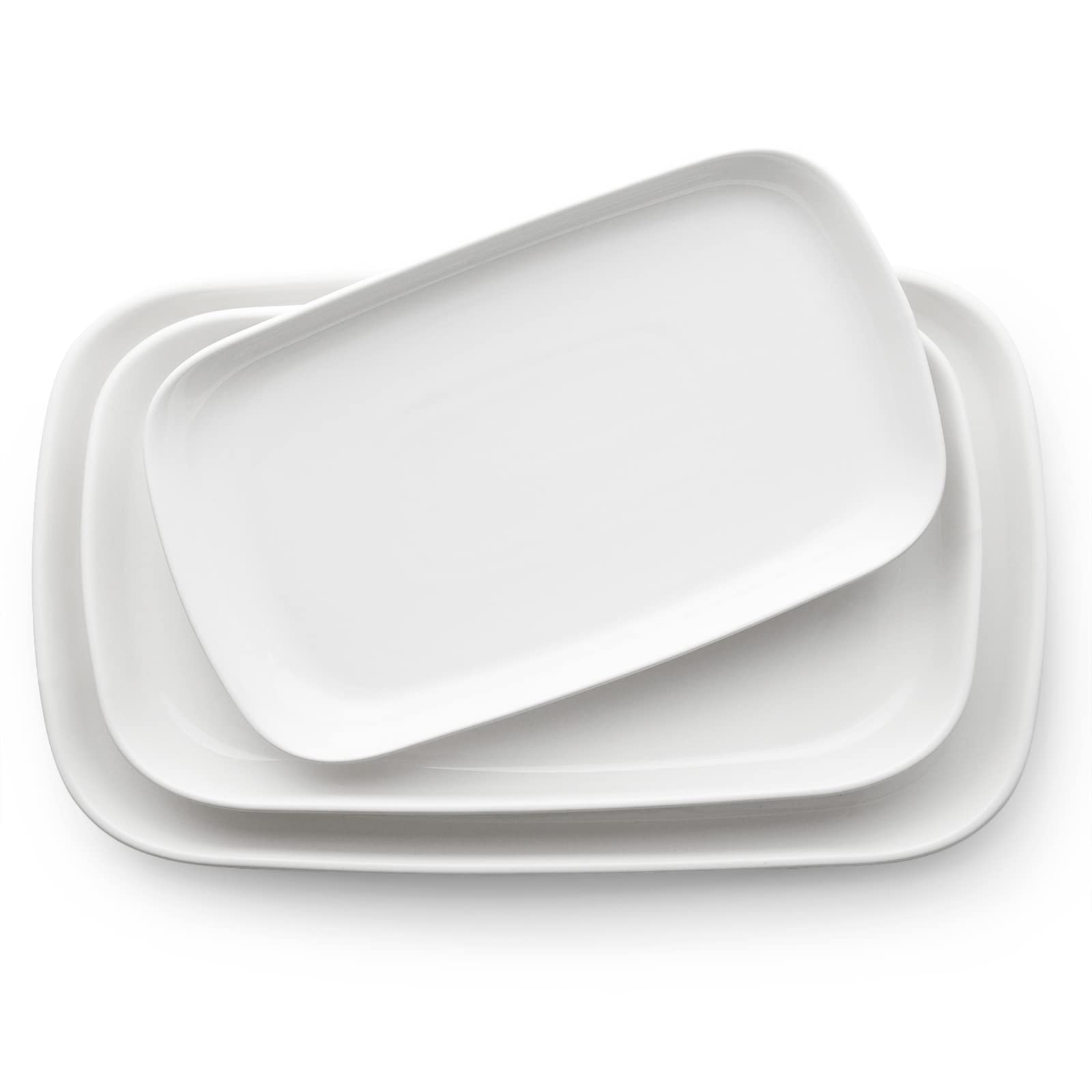 Dowan platos rectangulares 16x9 para servir con estilo en eventos y cenas.