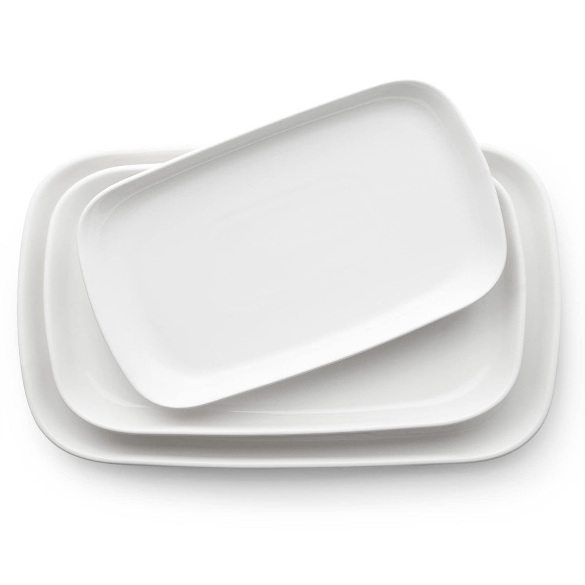 Dowan platos rectangulares 16x9 para servir con estilo en eventos y cenas.