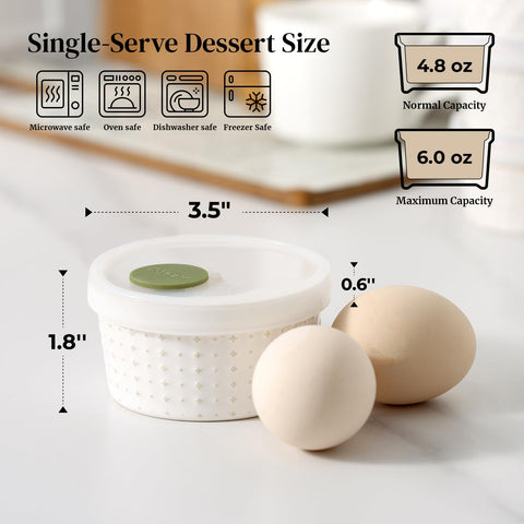Ramequines DOWAN crema brûlée porciones, porciones individuales para postres.
