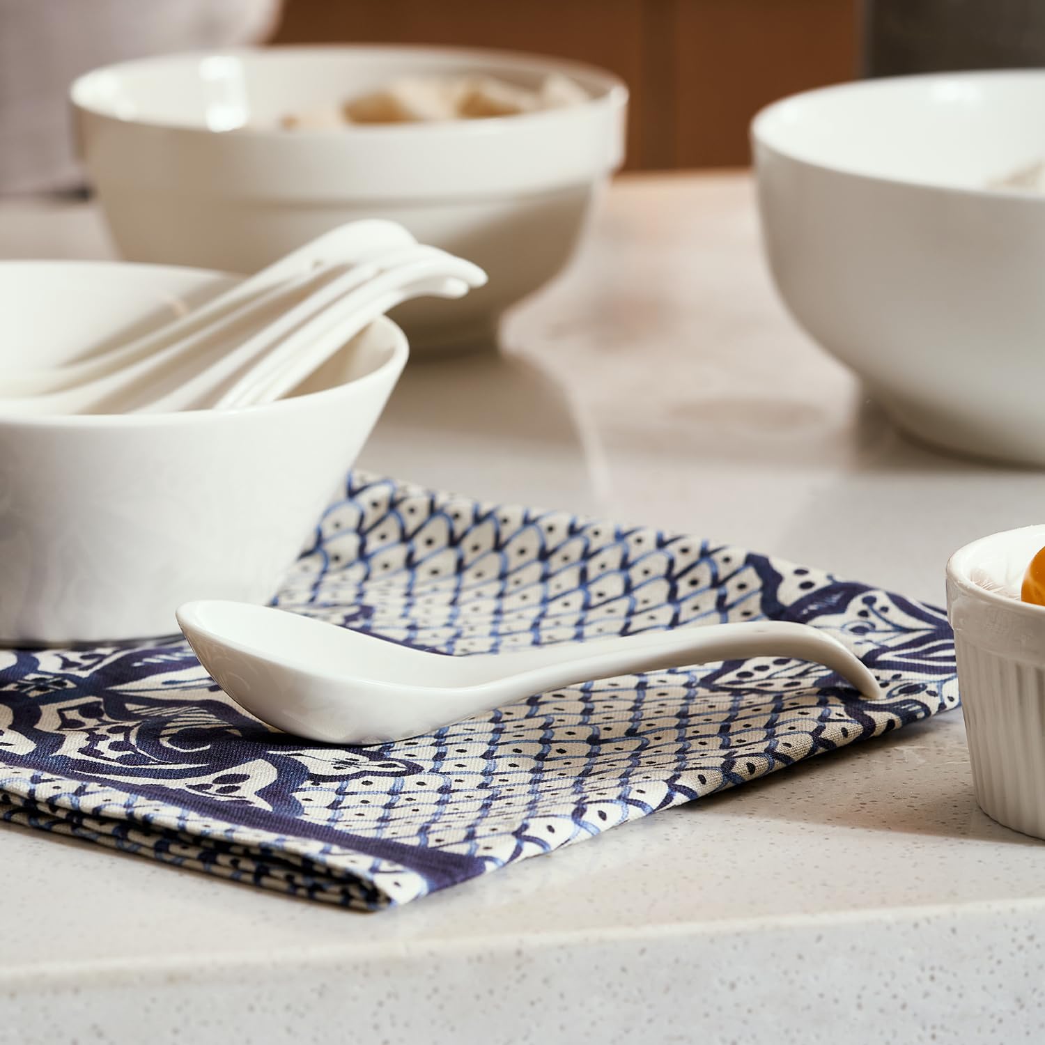Dowan cuchara cerámica para ramen y pho, uso diario cómodo