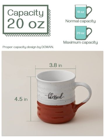 Dowan taza grande apta lavavajillas y microondas para limpieza fácil.