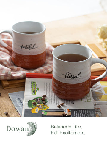 Dowan taza ceramica resistente, ideal para bebidas calientes o frías.