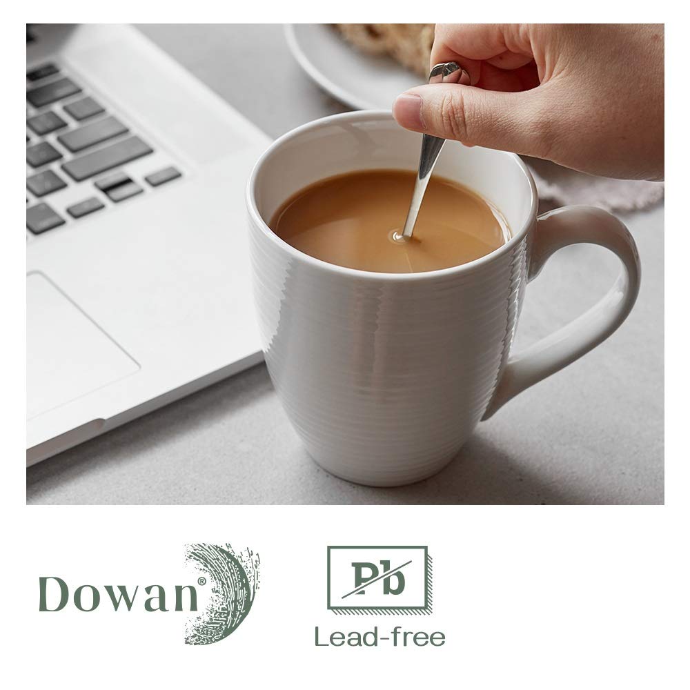 Tazas Dowan con asa grande y agarre cómodo.