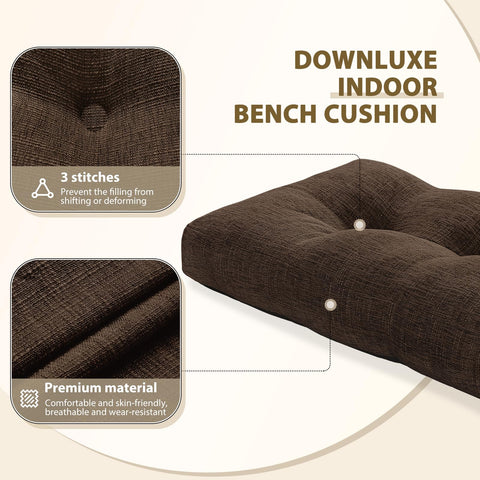 downluxe almohadón banco 36x14, relleno espuma alta densidad, soporte duradero