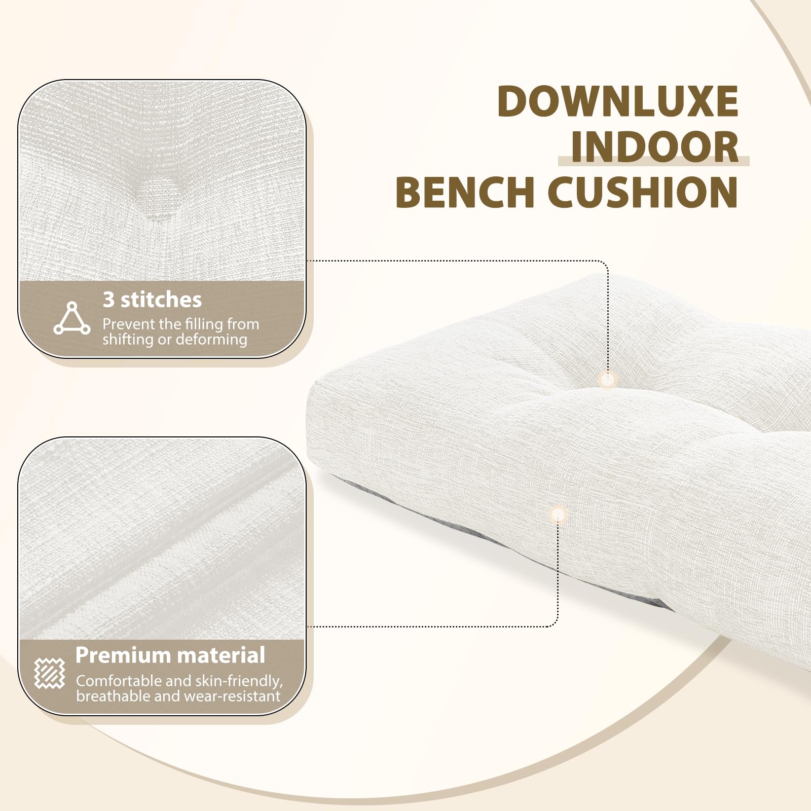 downluxe base antideslizante mantiene la banqueta estable durante el uso.