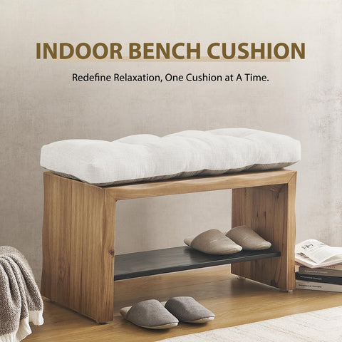 downluxe cojín de 36x14x4 para banqueta, ideal en recibidores y rincones.