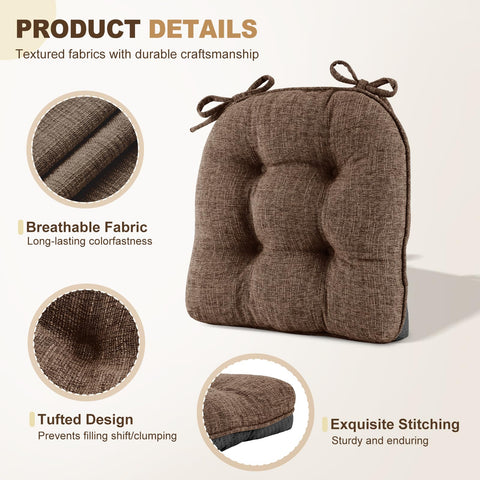 Cojín Downluxe con medidas 15,5x15,5x4 para sillas estándar