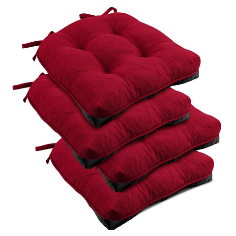 Cojín downluxe acolchado para sillas de comedor rojo, comodidad durante comidas.