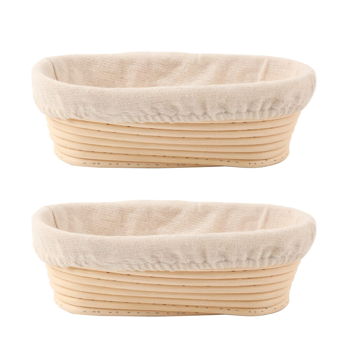 DOYOLLA cestas de fermentación ovaladas para pan, set de 2, ideal para pan artesanal