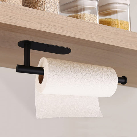 DR CATCH porta-papel bajo armario con tornillo, instalación robusta.