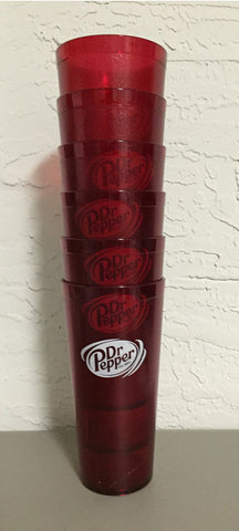 Vaso Dr Pepper Rubí Rojo de plástico, 24 onzas, ideal para uso en restaurantes y hogar.