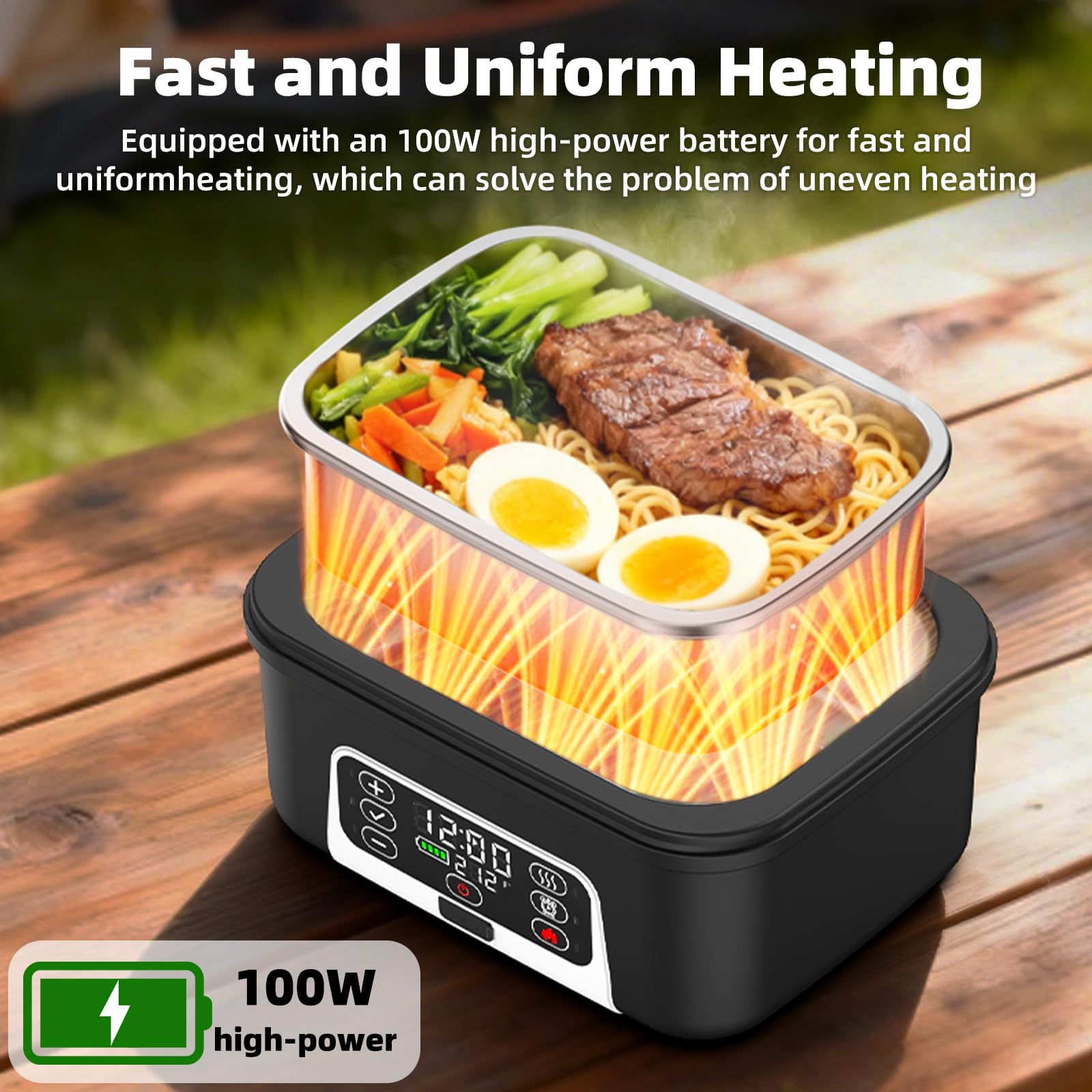 Batería recargable de 20000mAh para calor prolongado sin cables.