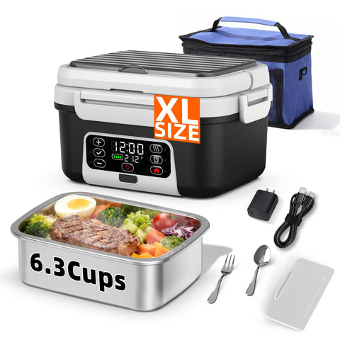 Drafin XL, caja de almuerzo de 6.3 tazas para llevar y calentar.