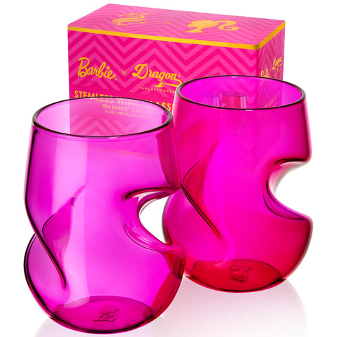 Dragon Glassware Barbie 16oz magenta frente: experiencia de cata elegante en casa.