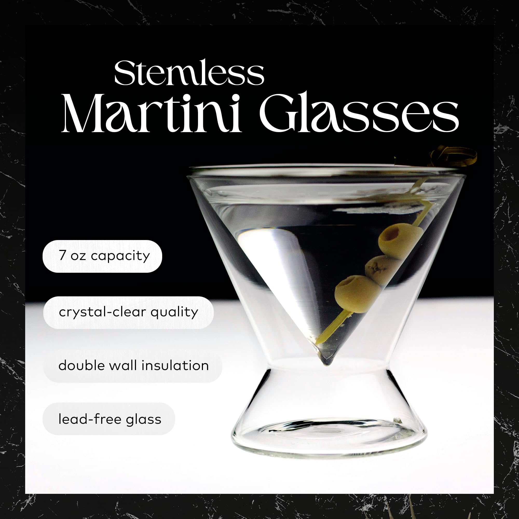 Dragon Glassware copas con doble pared aislante mantienen tus bebidas frías por más tiempo.