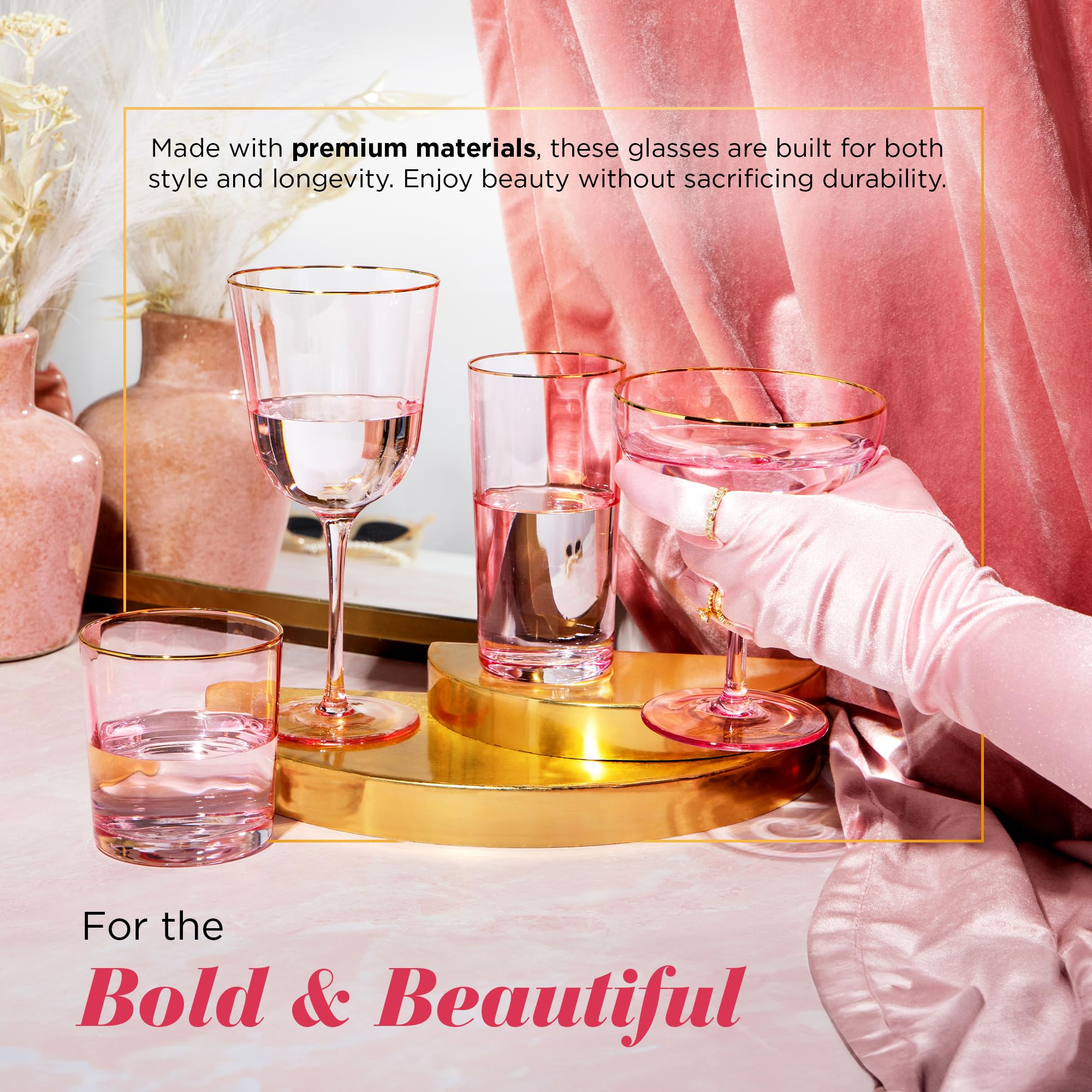 Dragon Glassware: empaque de regalo rosa, listo para sorprender