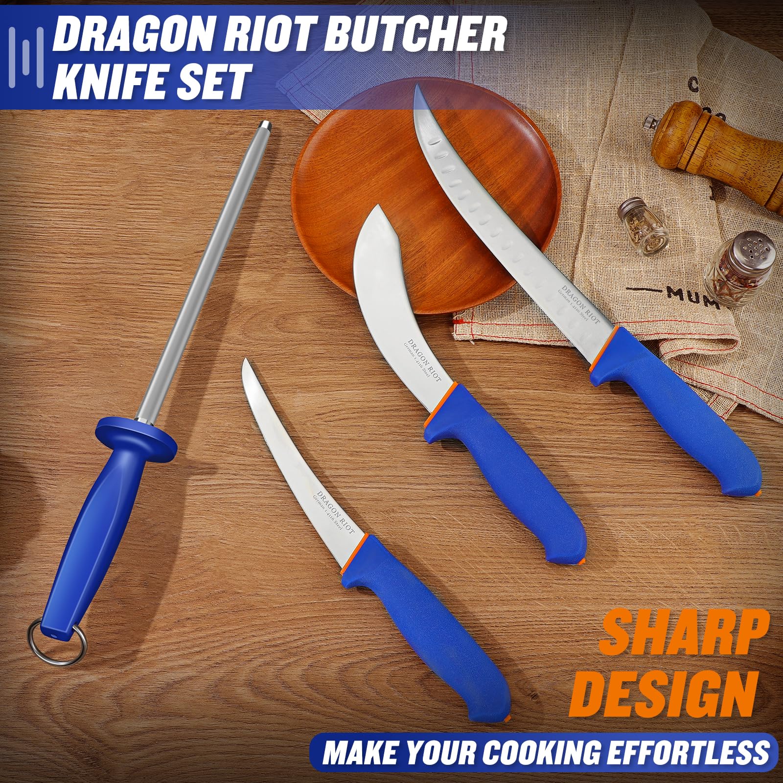 DRAGON RIOT cuchillo desollar de 6 pulgadas para desollar preciso.