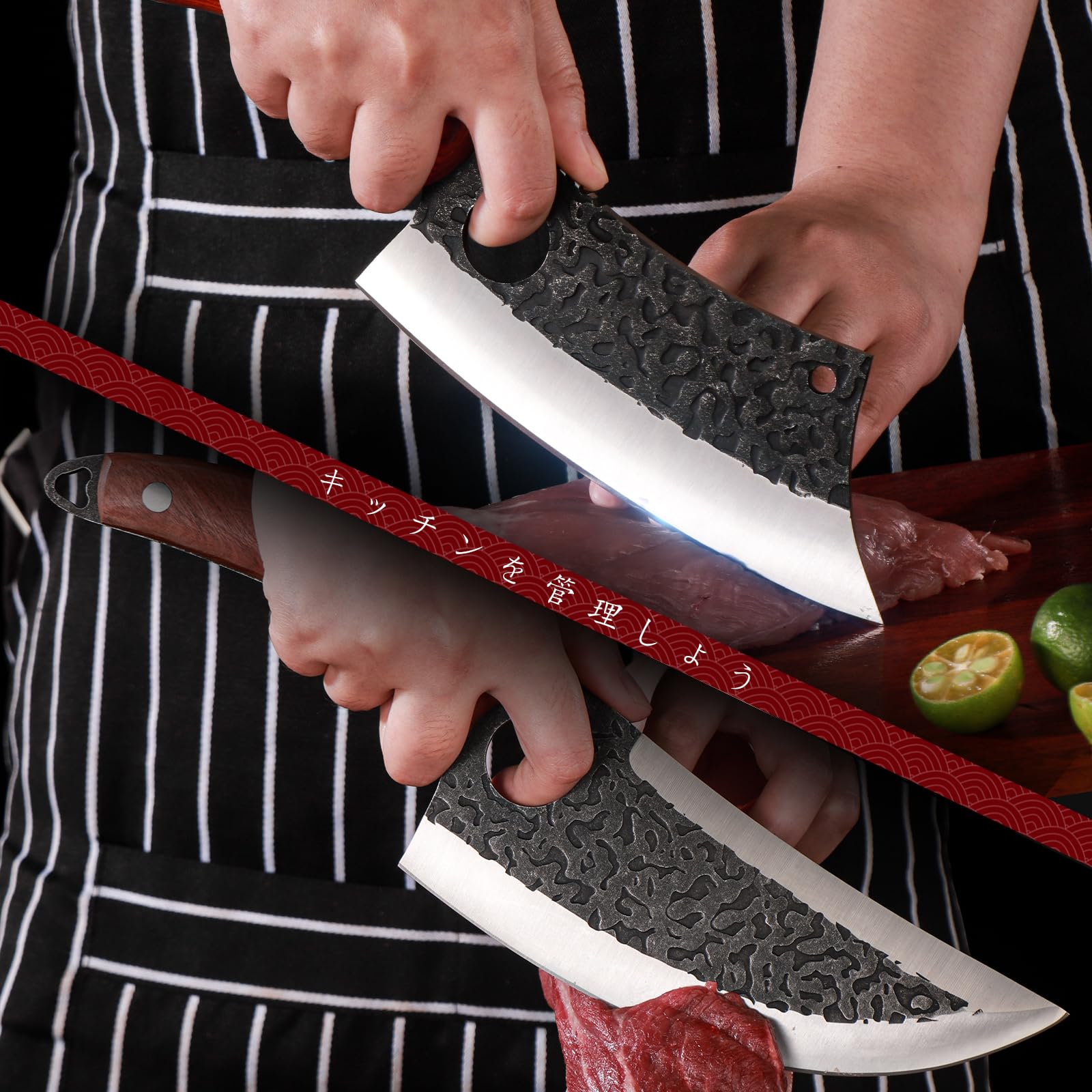 DRAGON RIOT: juego de cuchillos ergonómicos, ideal para cocina y exterior.