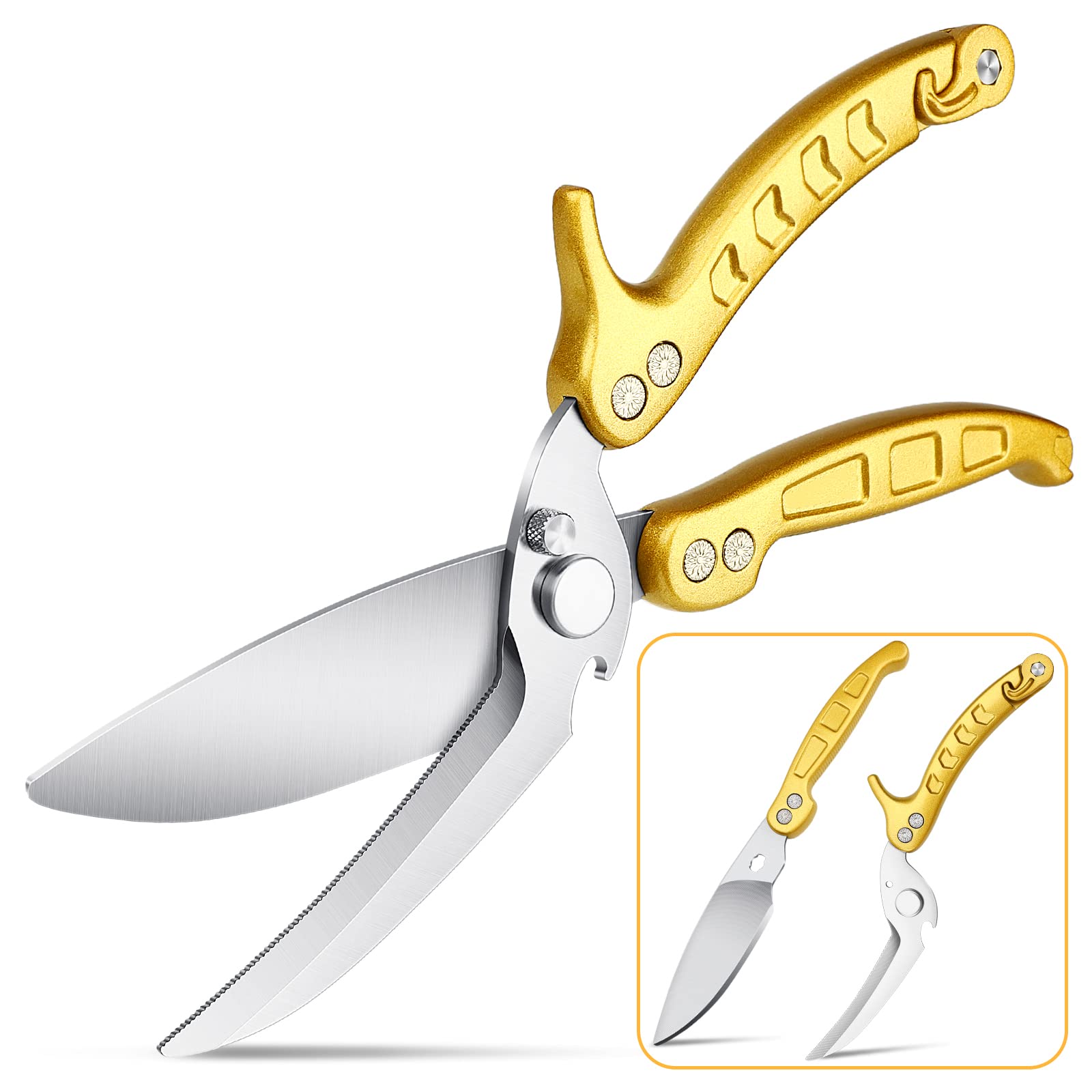 Tijeras DRAGON RIOT para cocina: resistentes al corte de pollo y aves.