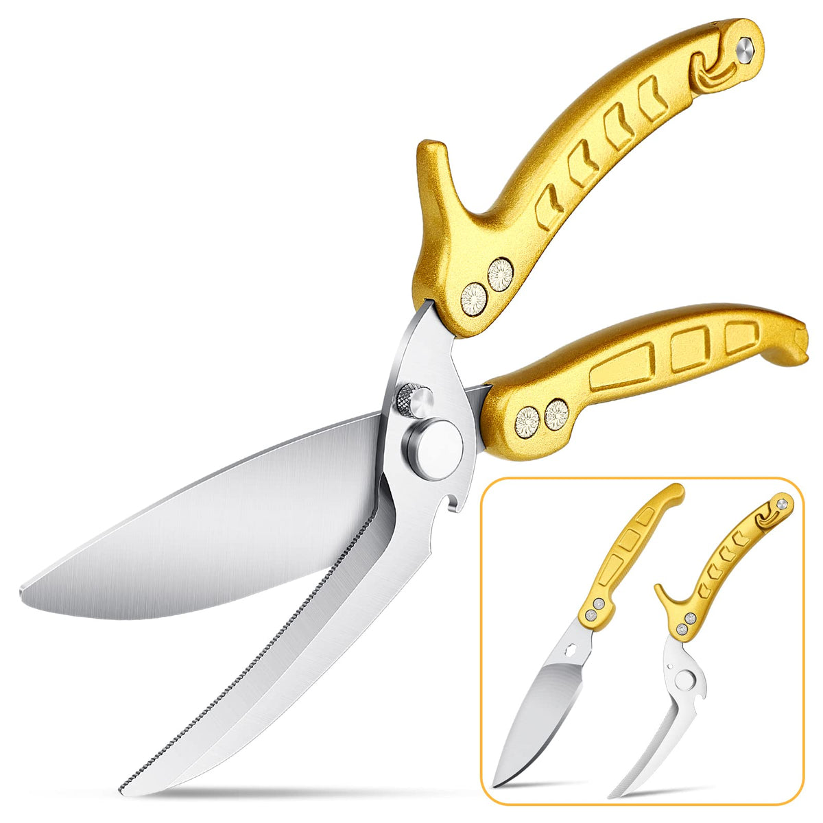 Tijeras DRAGON RIOT para cocina: resistentes al corte de pollo y aves.