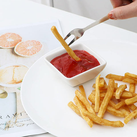 Cuenco DRAONGYE para dip cerámico, ideal para ketchup y salsas, fácil de limpiar.