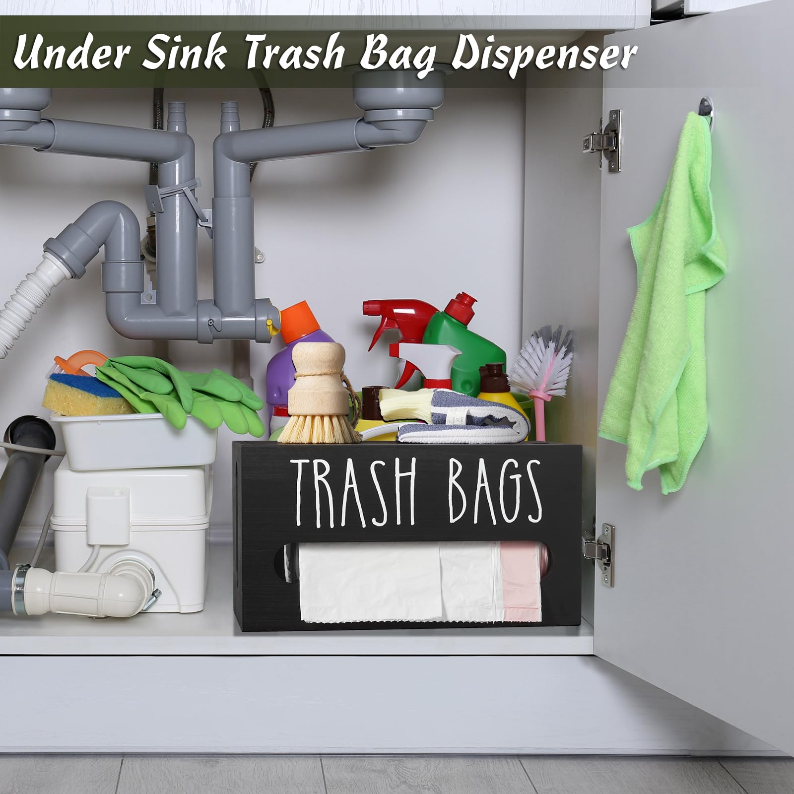 Drastar dispensador bolsas-basura encimera, acceso cómodo en la cocina.