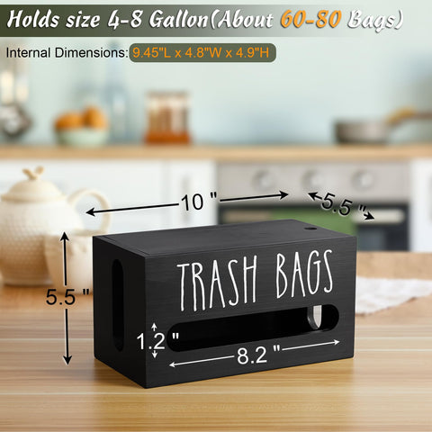 Drastar dispensador bolsas-basura, tapa plana para mayor estabilidad.