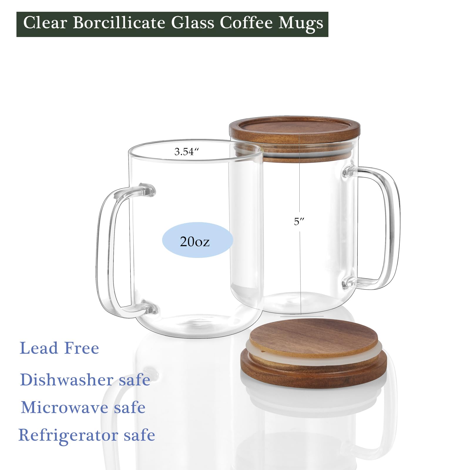 Taza DraSTAR de diseño moderno y gran capacidad de 590 ml para bebidas cálidas