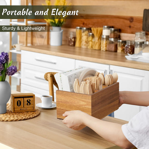 DRASTAR Utensil Caddy, vista lateral; estructura estable para encimeras.