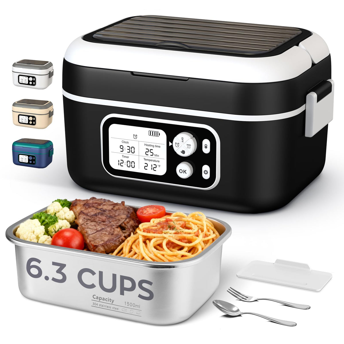 Dravel caja de almuerzo inalámbrica con calor estable para oficina o viaje