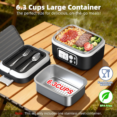 Dravel almuerzo portátil gran capacidad de 6,3 tazas para comidas completas