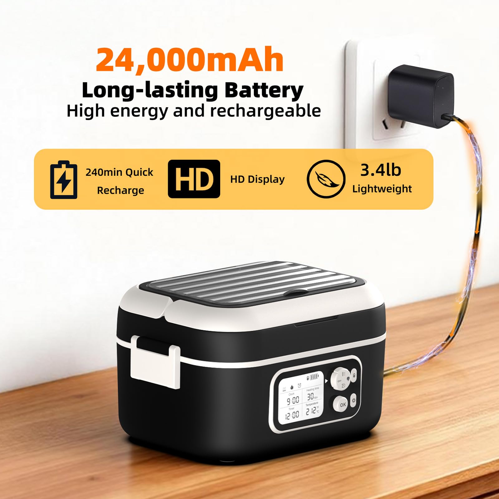 Dravel batería integrada de 24000 mAh para uso sin enchufe