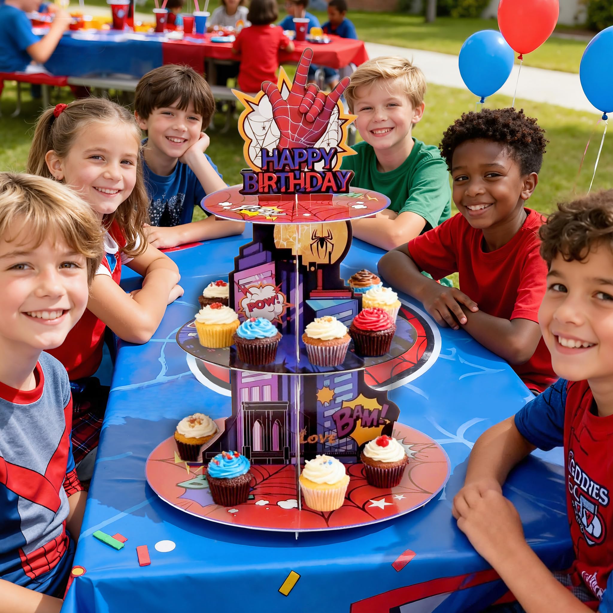 DRCYULP uso en fiesta infantil con cupcakes decorados.