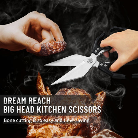 Tijeras Dream Reach, acero 3Cr13Mov, afilado para carne y mariscos.