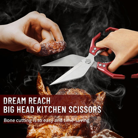 Dream Reach tijeras corte pesado: rendimiento duradero para huesos y carne.