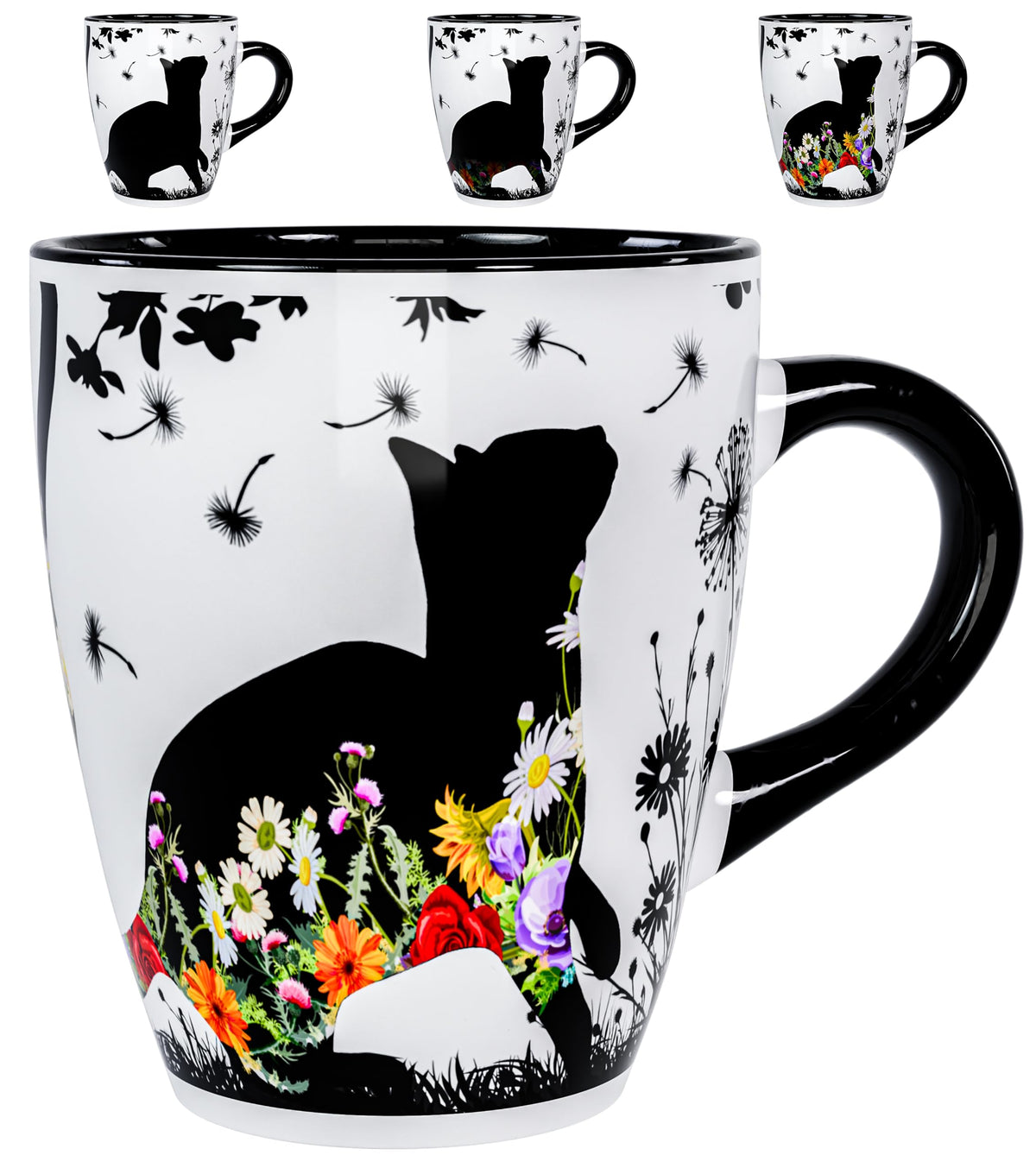 Dream8Design: taza gato cambio color, ideal para café caliente.