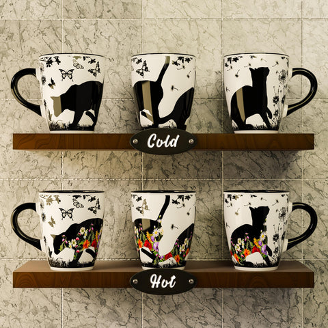 Dream8Design: taza con silueta de gatos y ceramica duradera.