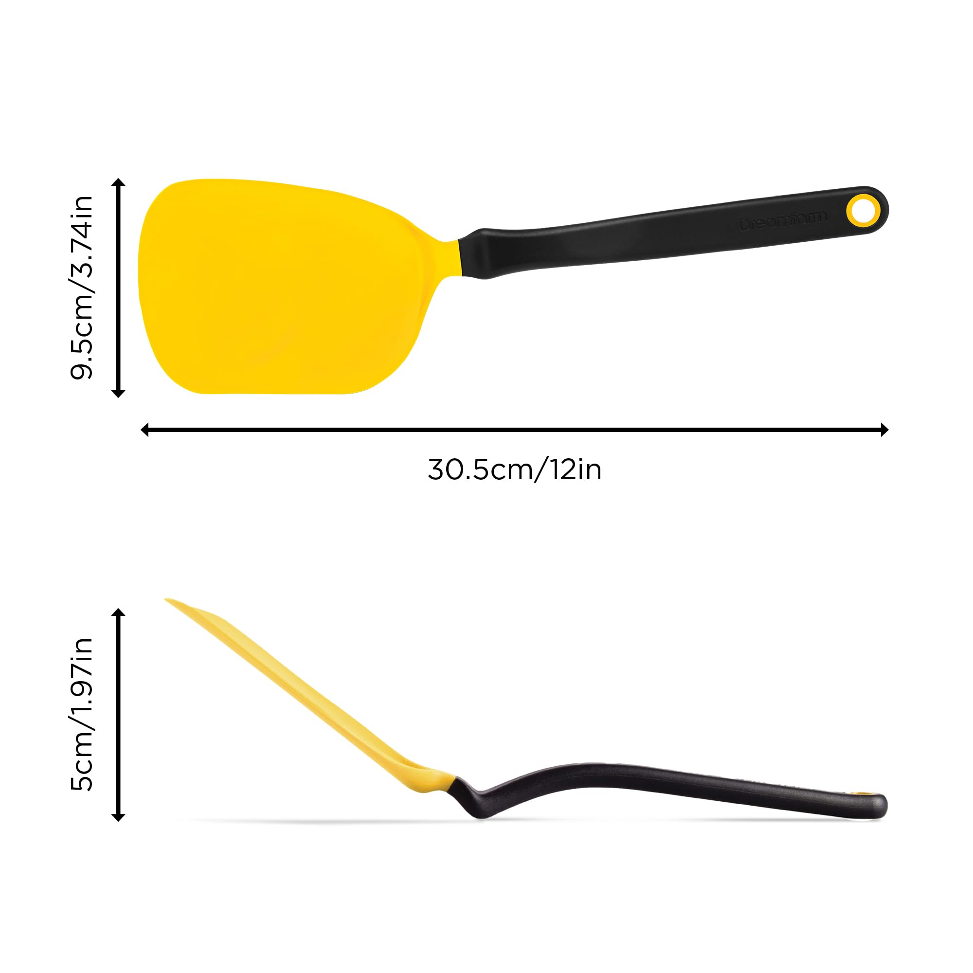 Dreamfarm Chopula: cabeza flexible que se desliza bajo los alimentos para un levantado limpio.