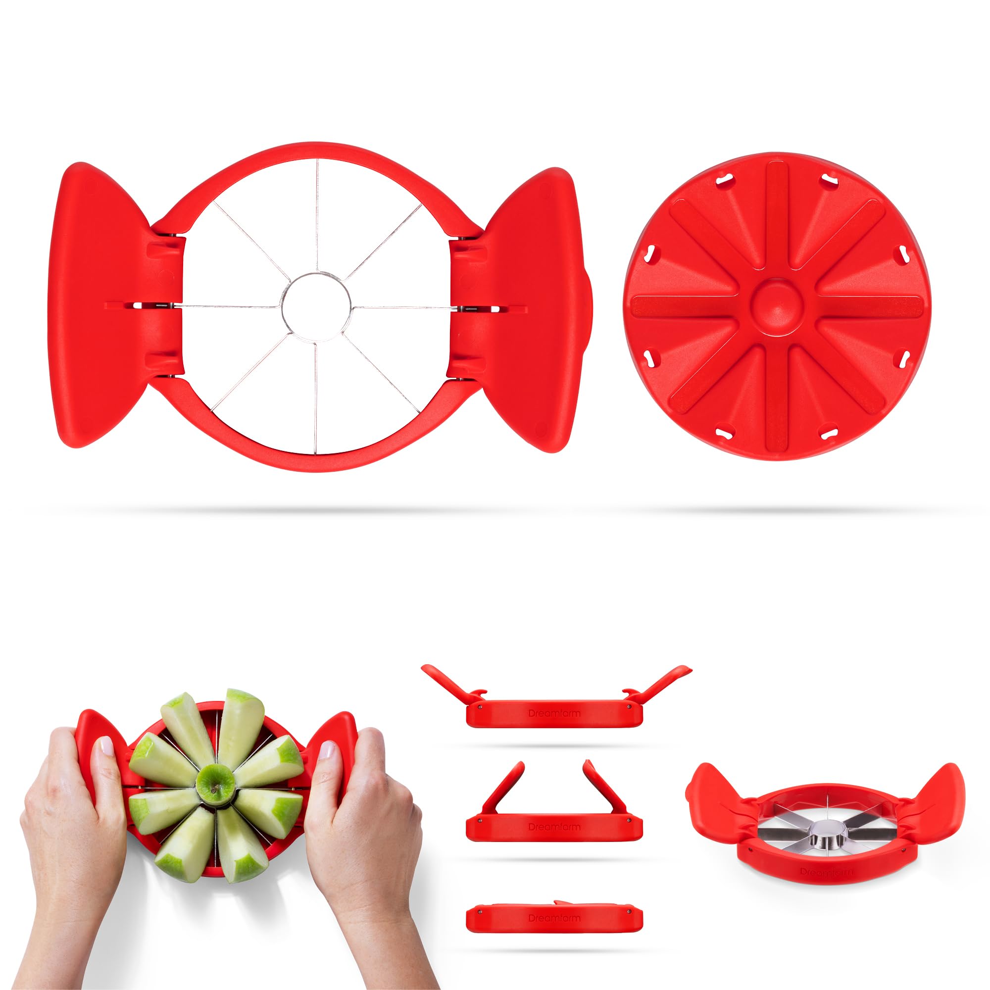 Dreamfarm Flapple base autoalineable: cortes completos sin tabla