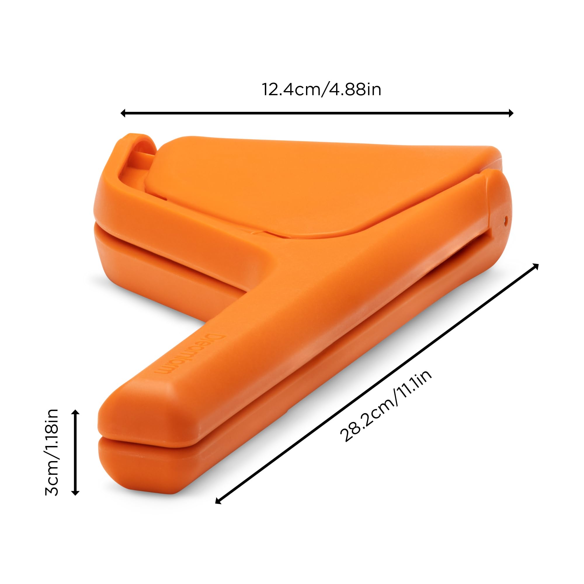 Dreamfarm Fluicer Original, pivote de dos manos para mayor ergonomía al exprimir.