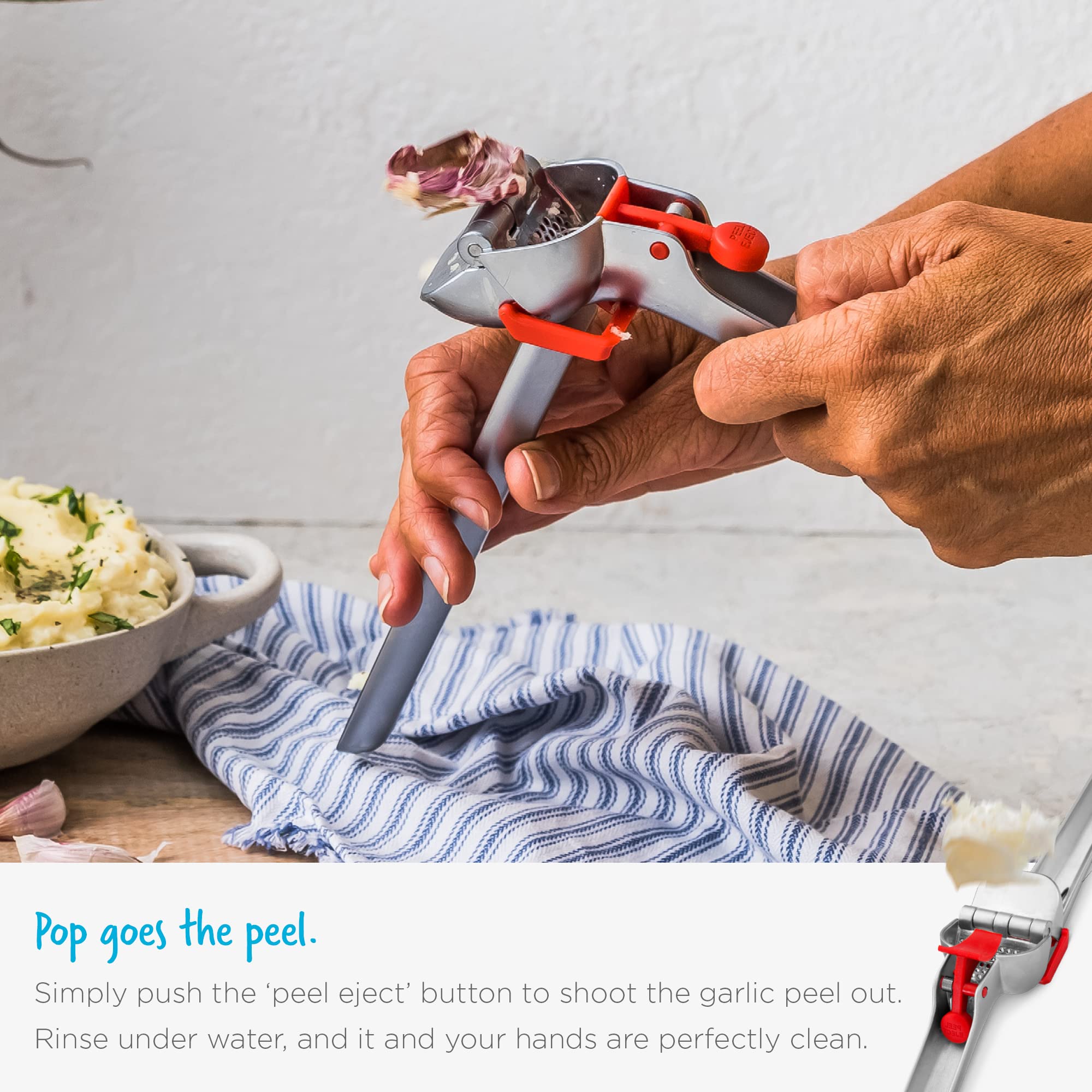 Dreamfarm Garject uso-diario ideal para preparar ajo en recetas.
