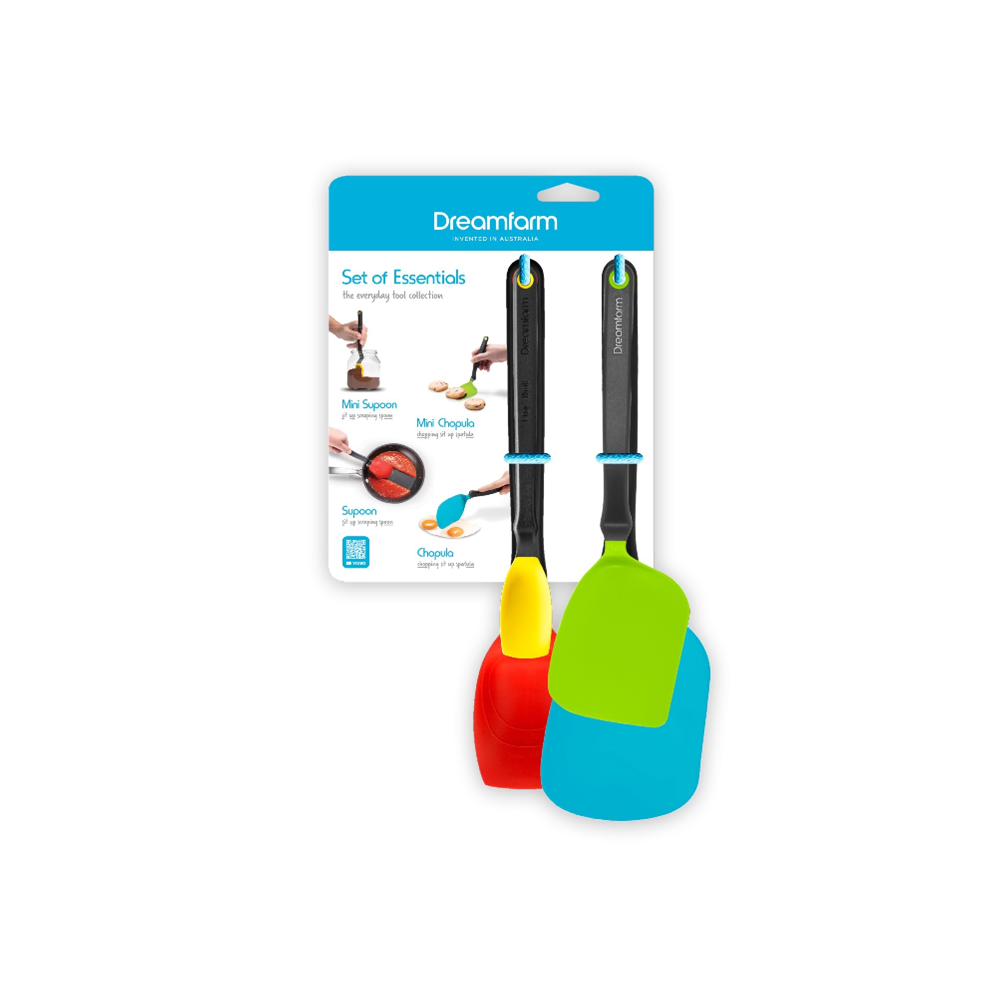 Dreamfarm Juego de utensilios compacto Party Mix, ideal para cocinas pequeñas.