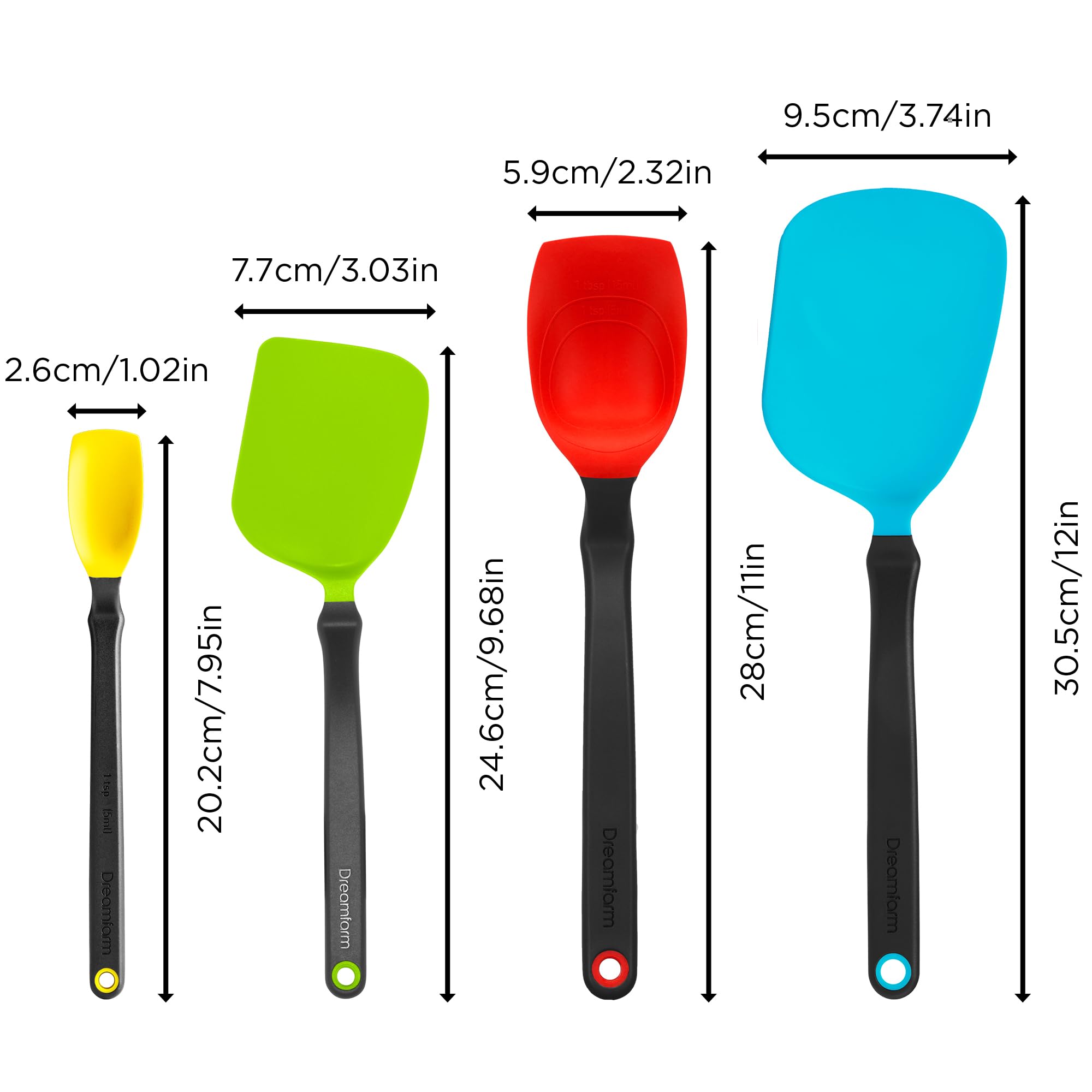 Dreamfarm Supoon, medidas integradas para cucharaditas y cucharadas.