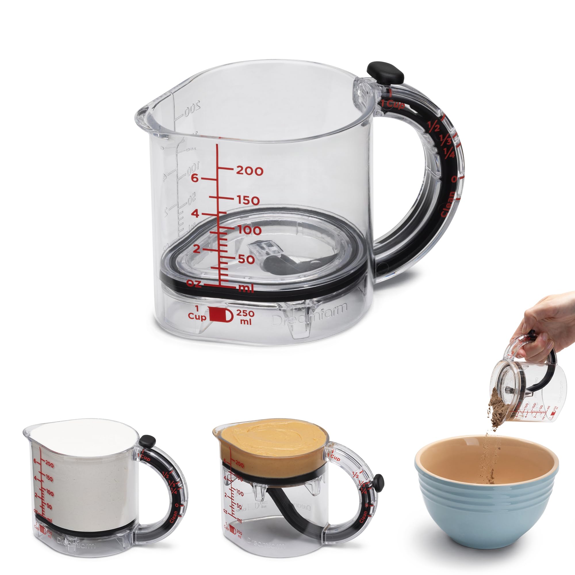 Dreamfarm Upcup ofrece medida de un tercio de taza para porciones pequeñas