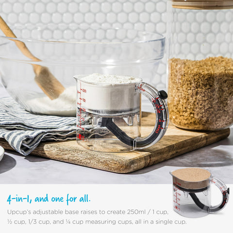 Dreamfarm Upcup sello hermético facilita la limpieza de ingredientes pegajosos
