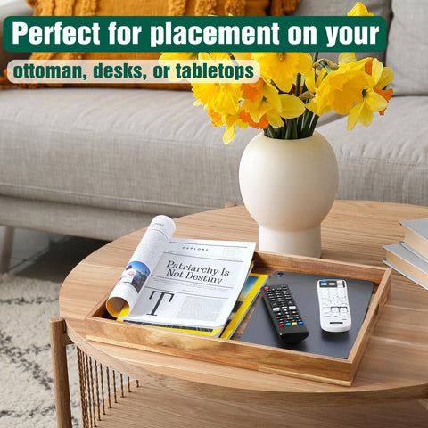dreamkey bandeja con almohadillas antideslizantes protege muebles y evita desbordes