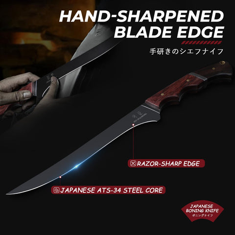 DRGSKL cuchillo deshuesador 7 pulgadas con afilado preciso para despiece seguro.