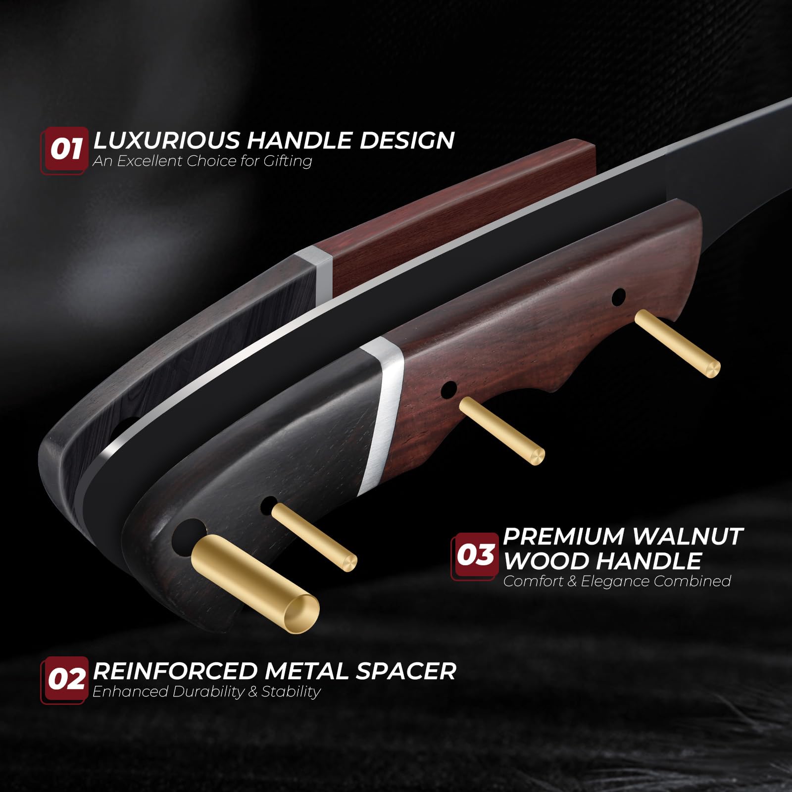 DRGSKL cuchillo deshuesador 7 pulgadas en empaque regalo elegante.