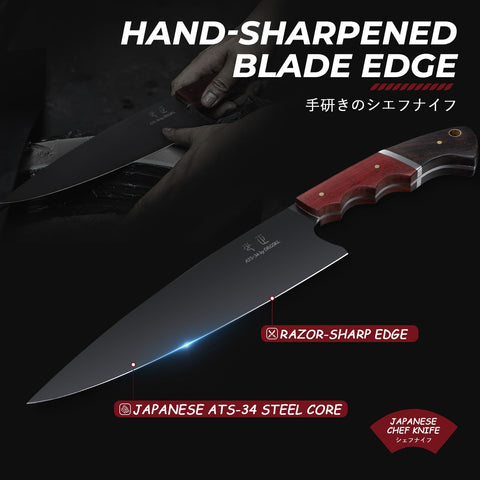 DRGSKL cuchillo utilitario japonés 12 cm, versátil para verduras y filetes.